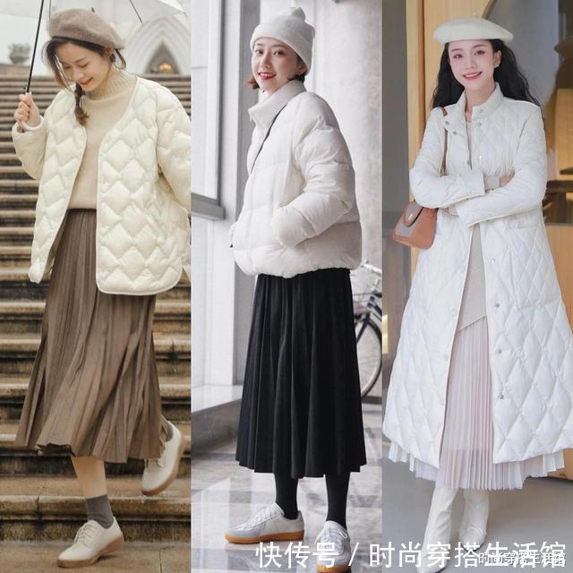穿搭|羽绒服下面不一定配裤子,真正见过世面的女人,备上这几款就够了