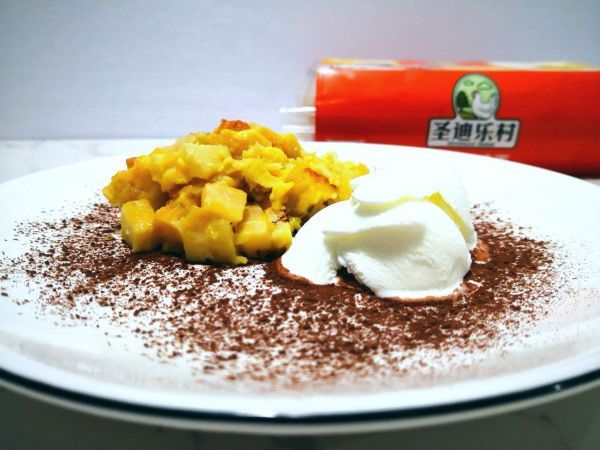 冰淇淋|焗烤苹果佐香草冰淇淋