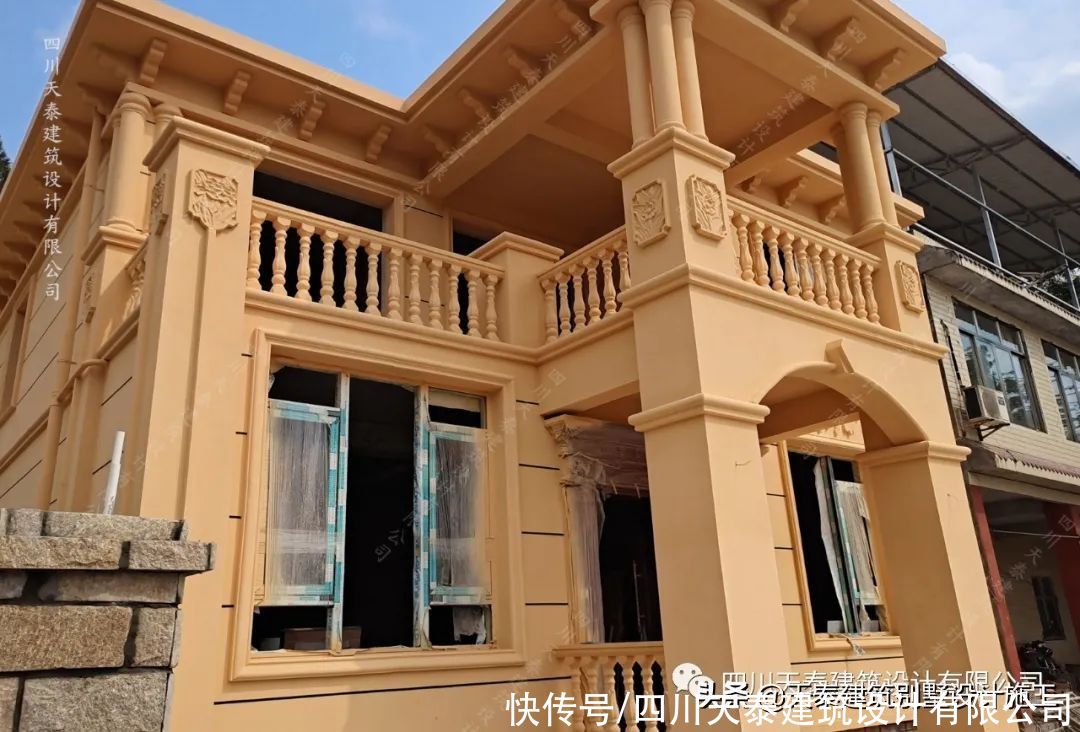 遂宁|四川遂宁二层欧式风格别墅完工实景 大露台网红别墅 遂宁施工队