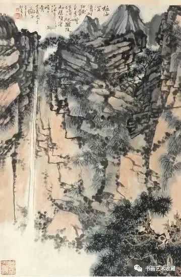 溪山烟雨|国画名家:潘天寿山水画50幅赏析