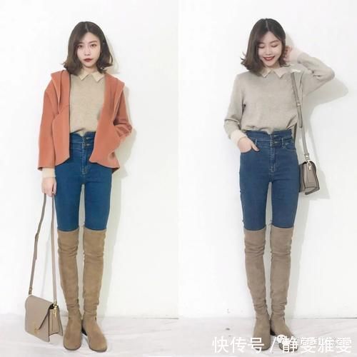 穿搭 今年流行一种保暖穿搭，叫：“靴子＋裤子”，时尚简约