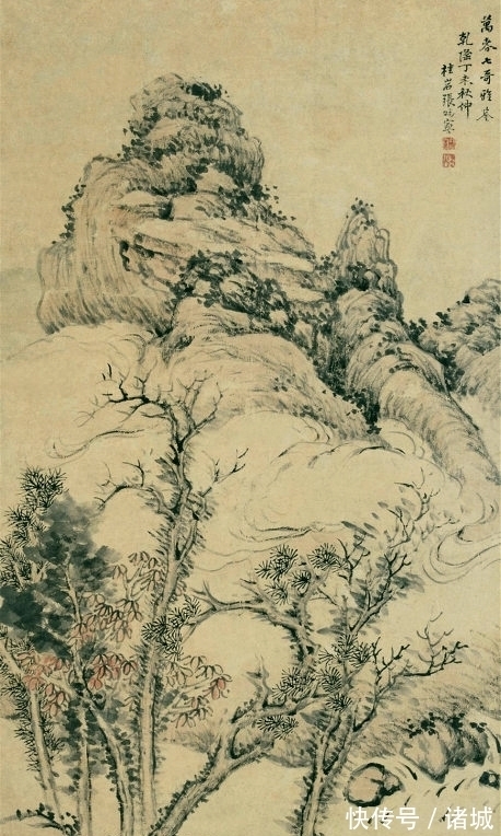 笔墨$略显保守,缺少变化,张赐宁山水画欣赏