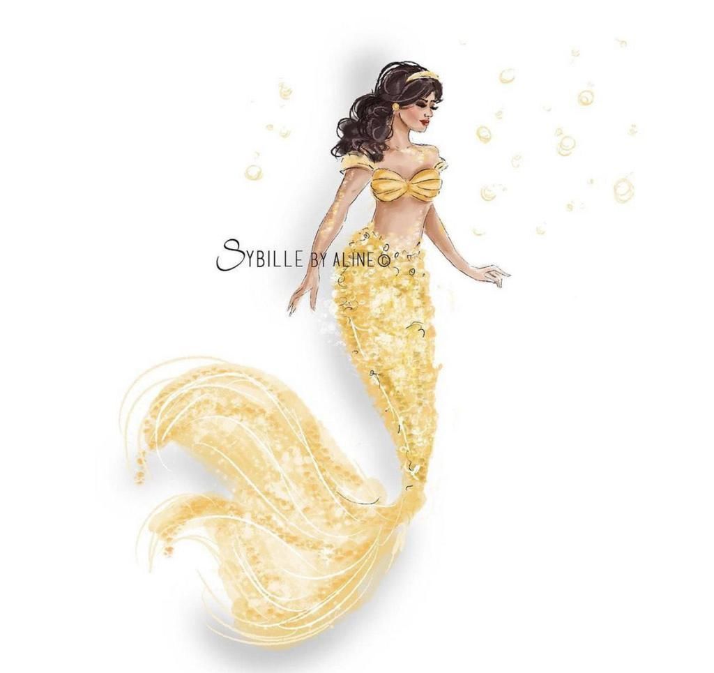 艾莎|迪士尼公主集体变身“美人鱼”,花木兰比艾莎还美,莫阿娜像大妈