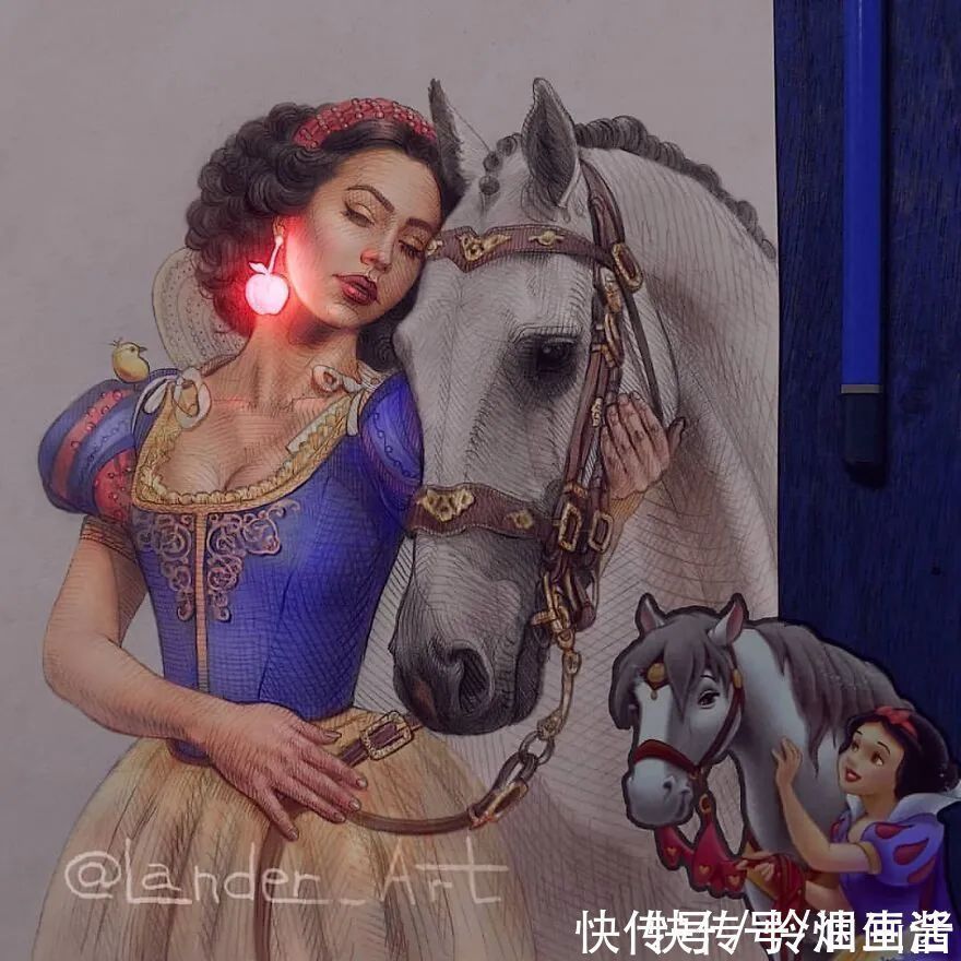迪士尼公主|终于还是来了,会发光的迪士尼公主插画,让人眼前一亮