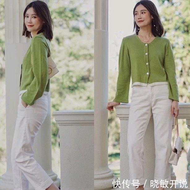 西服裤 越来越多女人喜欢穿绿色单品了,既减龄又好看,尽显优雅魅力