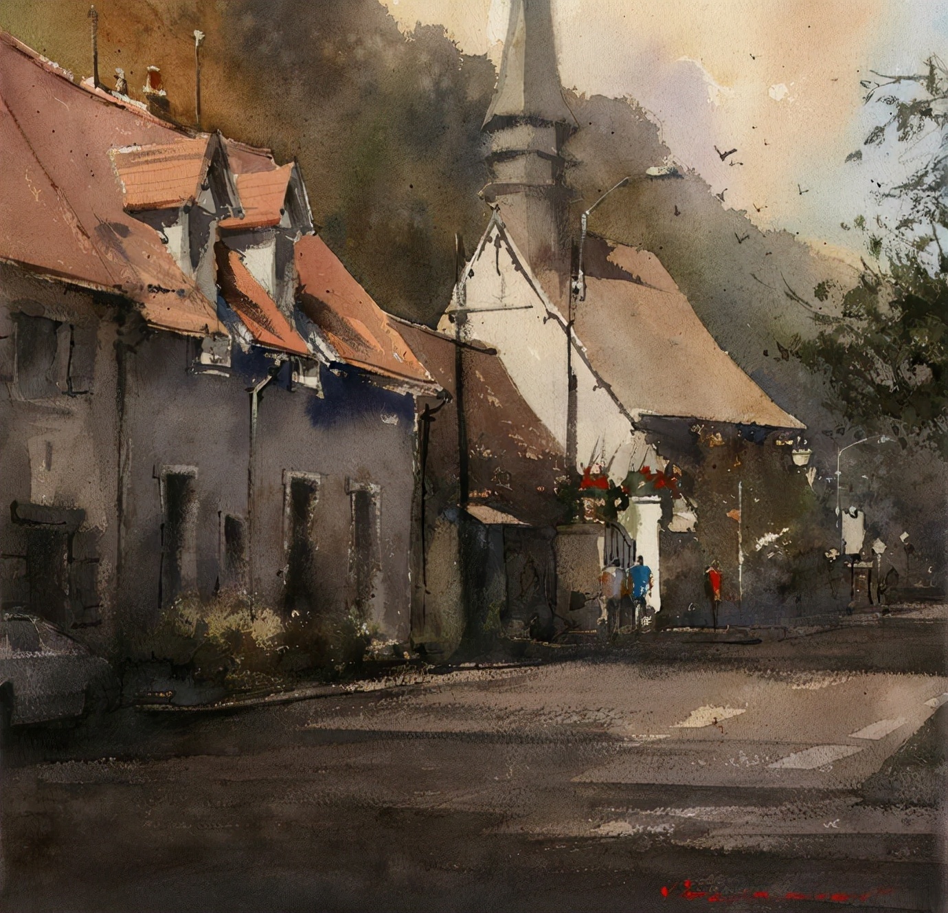 弗拉迪斯拉夫!印象水彩/美国当代艺术家弗拉迪斯拉夫水彩作品