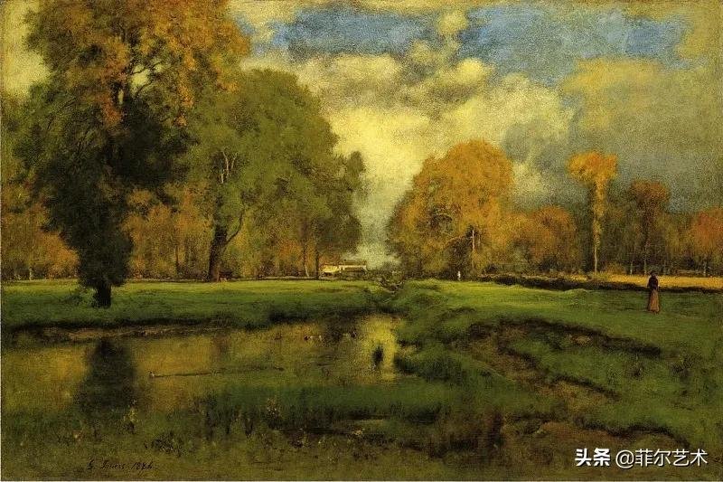 风景|美国新风景画派的先驱画家乔治·英尼斯漂亮的风景油画作品欣赏