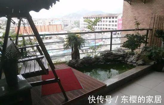 阳台|3平阳台都能利用起来?老爸非要自己砌个养鱼池,还说能旺风水