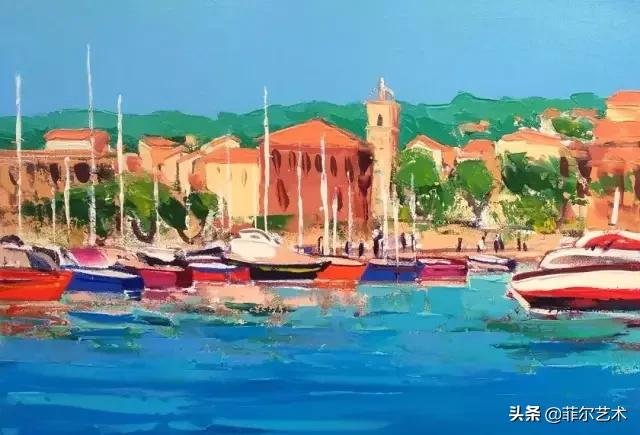 风景|法国画家Francis Taussac 笔下明快浓烈的色彩风景油画作品欣赏