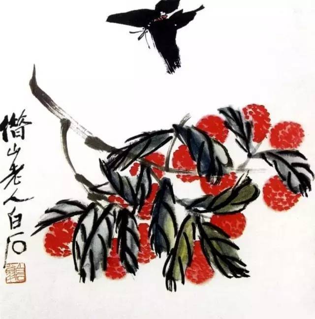 石榴|齐白石笔下的蔬果,令人垂涎欲滴!