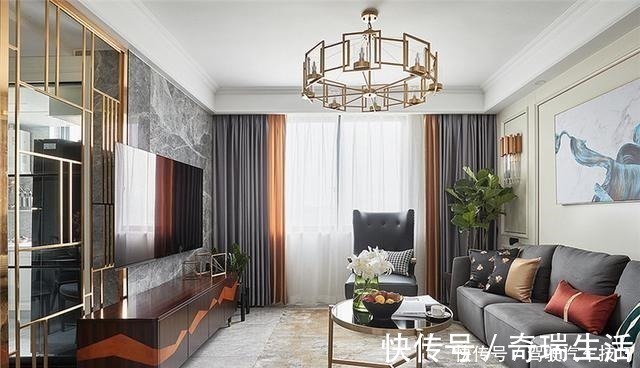 客厅|一进她家就被迷住，美式轻奢经典搭配，总是惊艳动人，实在很精致！