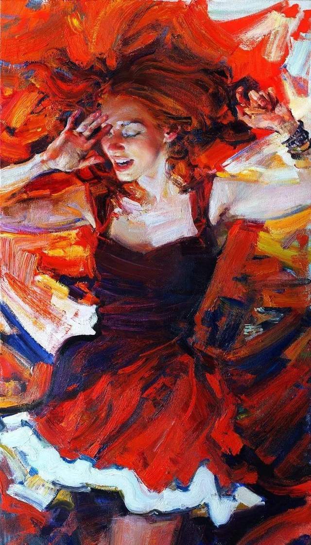 油画&他的油画,既有潇洒带劲的笔触,又有性感细腻温和的柔美