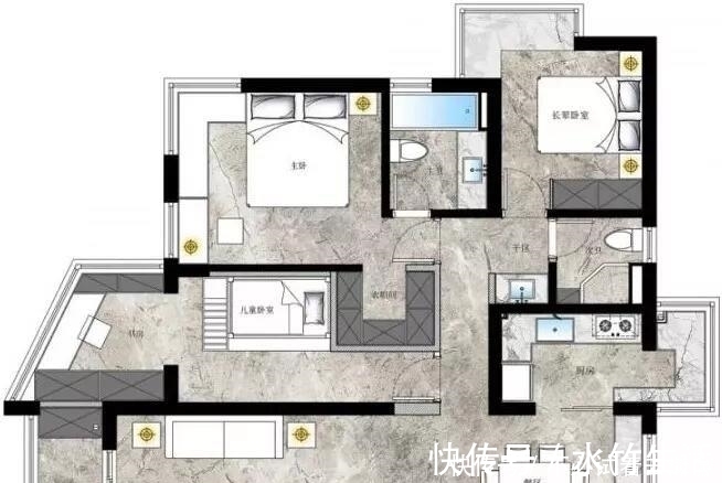 实用|120㎡三居室，主卧向儿童房借3㎡，完工等于多个衣帽间，太实用了