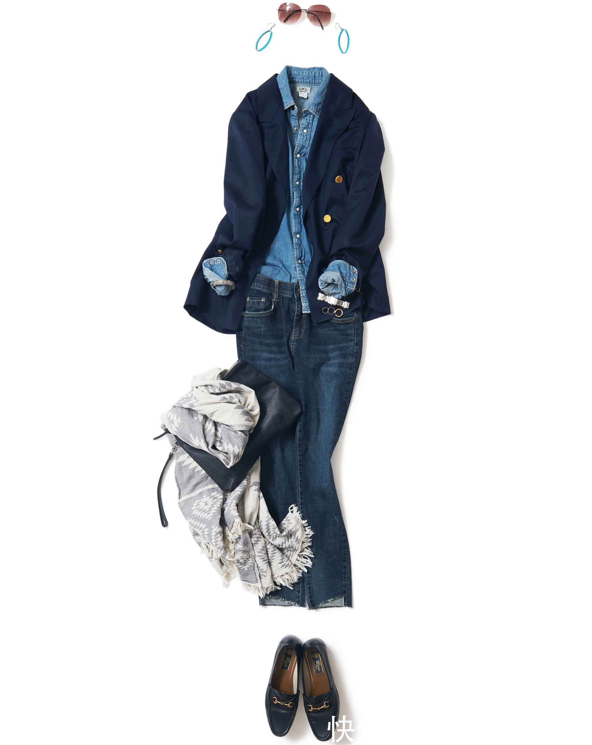 针织衫 春天穿衬衫时,请这样搭!4种高级“穿搭配色”方案,每套都完美