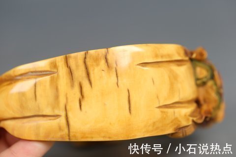 童子$老牙彩绘童子摆件,牙料细腻