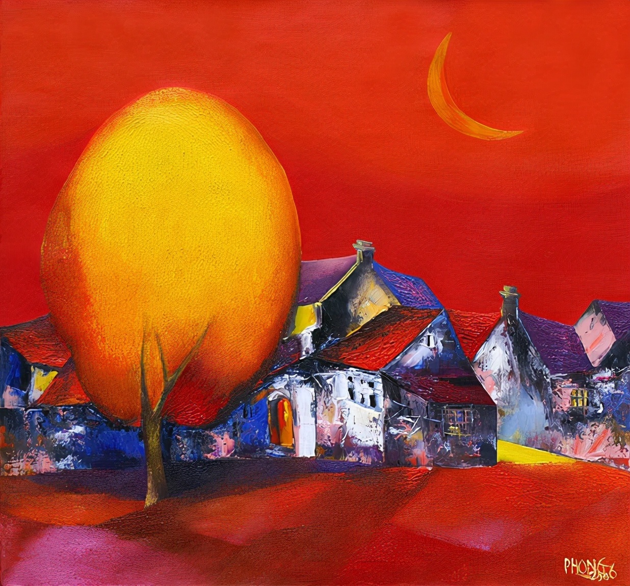 美术学院@越南画家Dao Hai Phong色彩艳丽的绘画作品