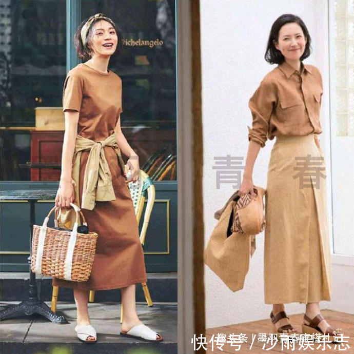 t恤|没有什么颜色比大地色更高级了！20套大地色搭配示范，温柔优雅