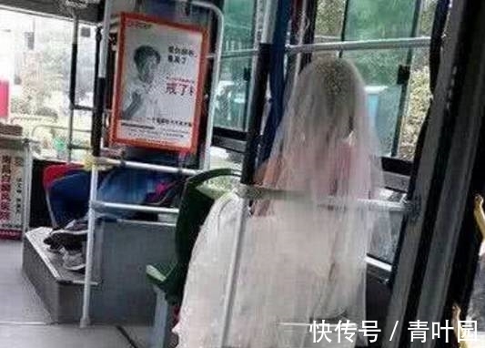 |搞笑图片幽默段子笑话： 妹子，你坐公交车去结婚呀，厉害了