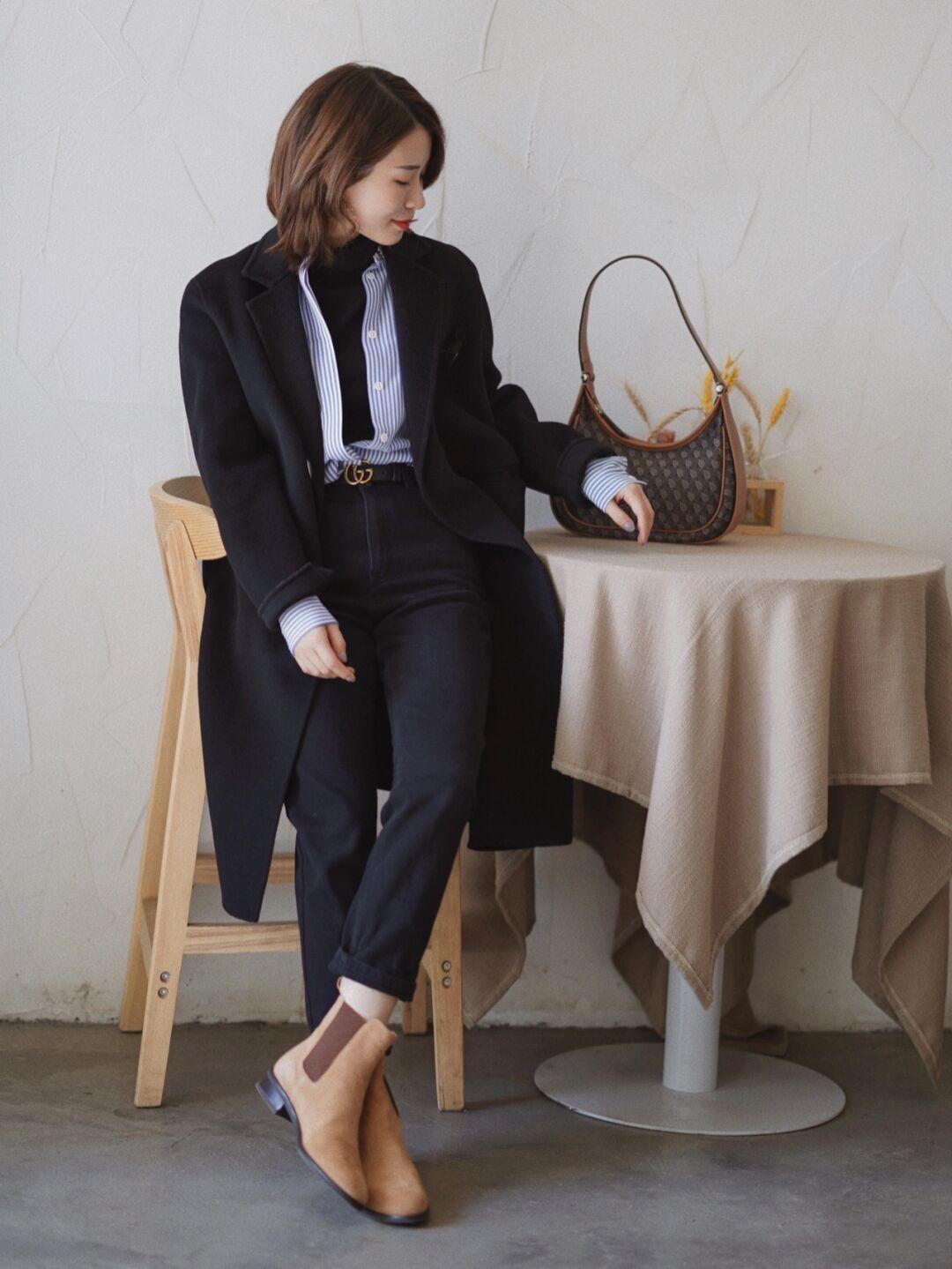 高跟鞋 冬天穿不出时尚感?不妨看看大衣穿搭示范,照着搭美得不像话