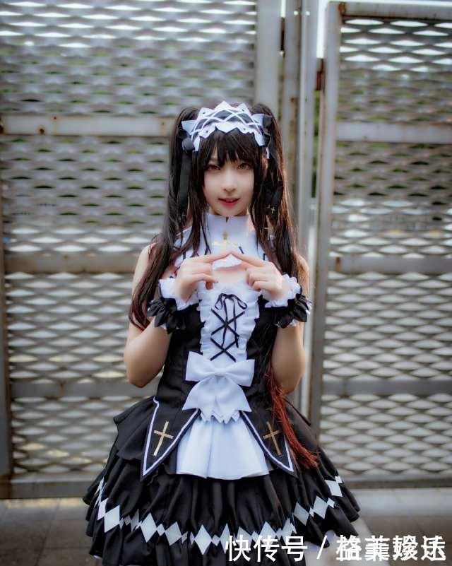 女仆|时崎狂三的cosplay,配“黑丝”女仆装的狂三只让人想把她抱回家