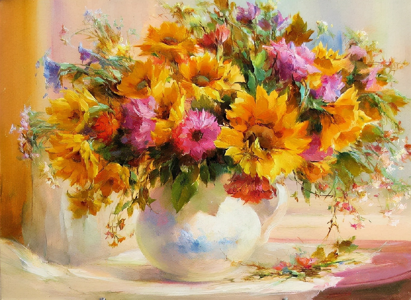 vladimir!俄罗斯画家弗拉基米尔· 巴比奇把花束画得如此之美,妖艳