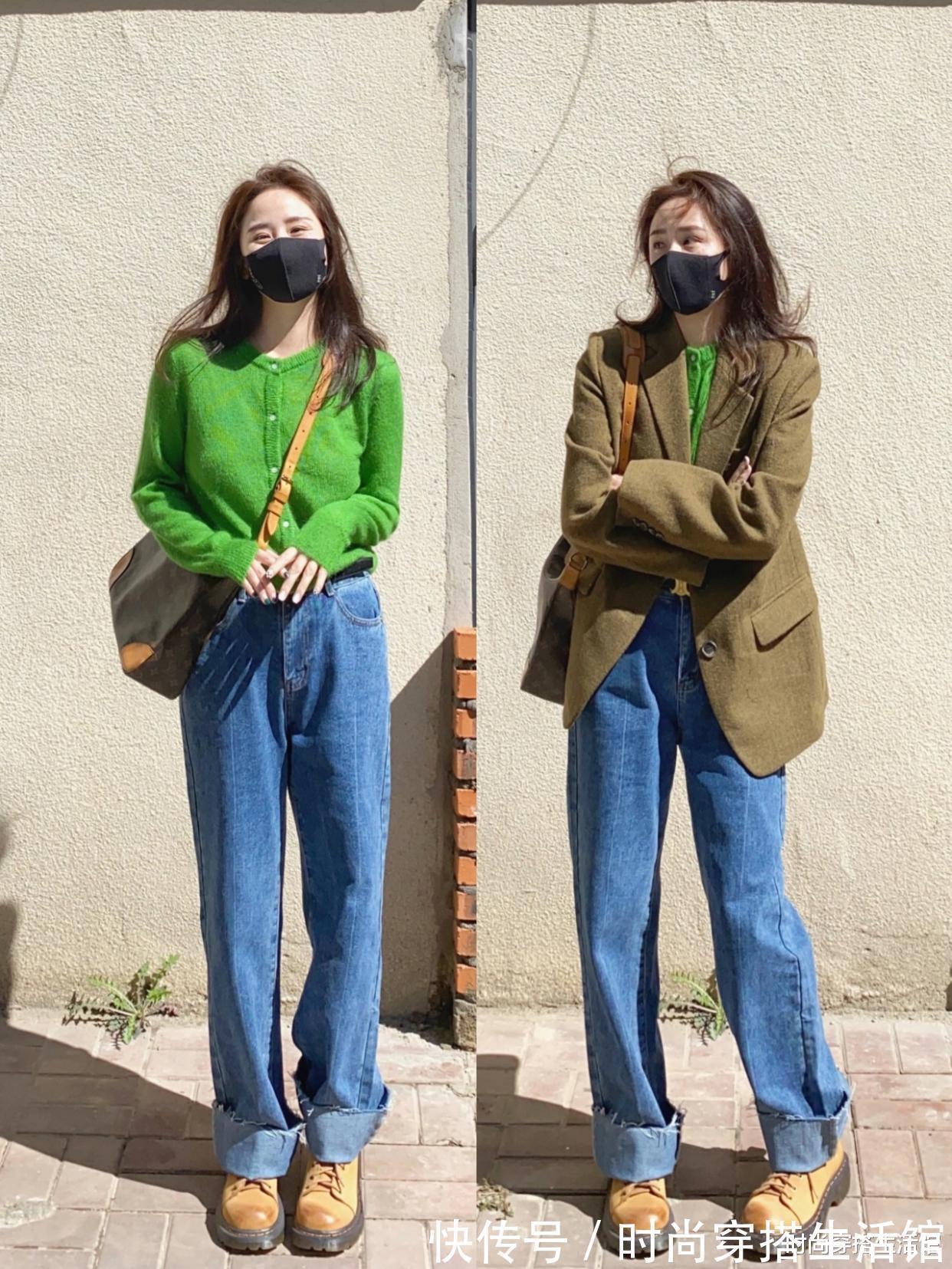 牛仔裤 40岁女人,冬天要选就选这3款加绒裤,时尚又保暖,照着穿好美