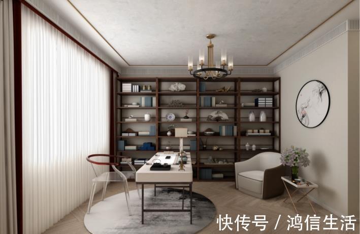 背景墙|秋风清，秋月白，传统和现代元素的完美碰撞，打造舒适的四居室