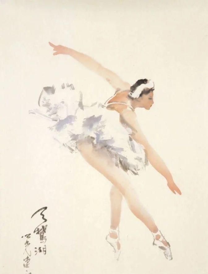 先生#杨之光先生是用笔墨直接写出的人物画,更加追求朦胧的动态美