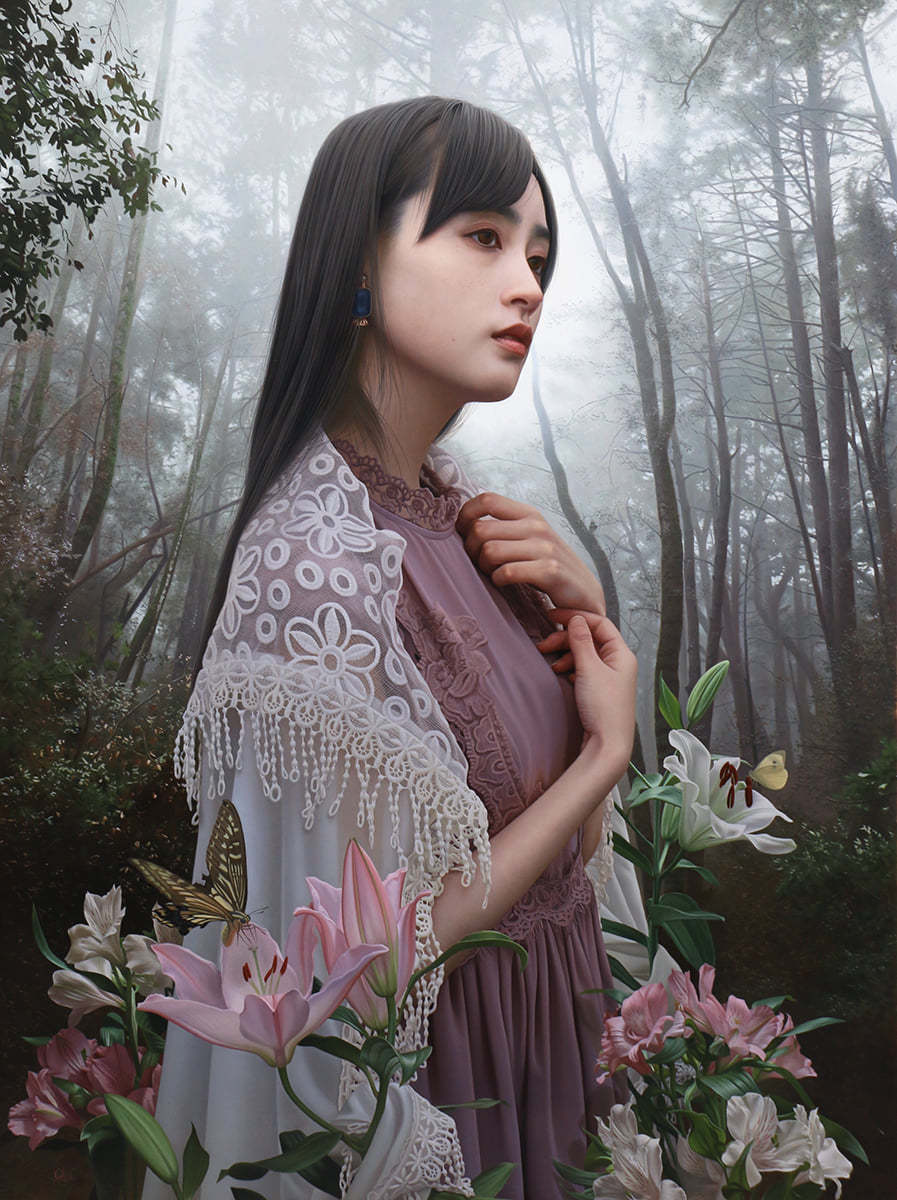 超写实绘画#日本超写实绘画第一人,80后艺术家冈冈康夫的最新作品