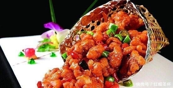 食谱蒜香辣炒虾、糖醋肉段、孜然土豆片、辣子鸡