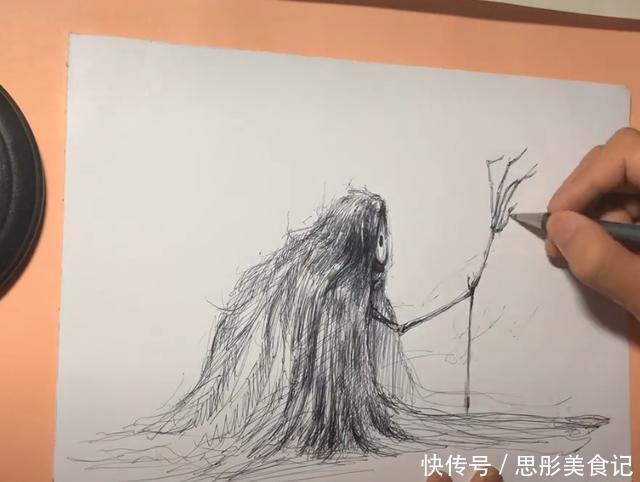 作画|美术生作画来发泄情绪，开始：这是啥，成画后：空气突然安静了