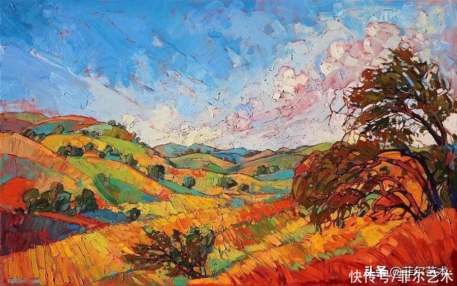 油画|美国女画家艾琳·汉森笔下色彩丰富的风景油画,美极了
