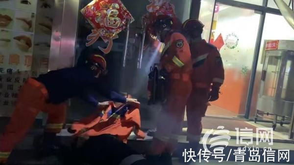 消防|男子醉酒子被门框卡手 城阳消防紧急救援