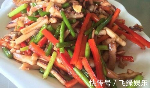 鱿鱼|蒜苗和此物一起炒,血管通常无阻,补血促消化,多做给家人吃