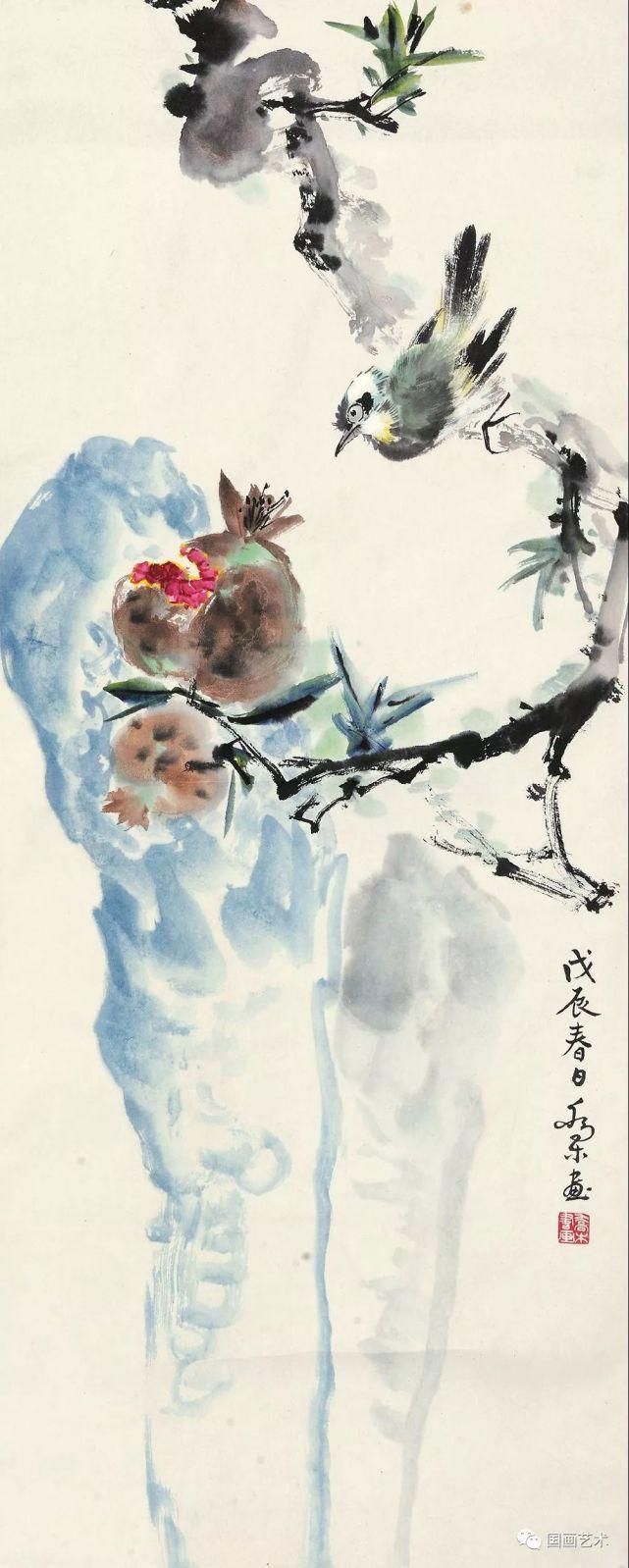 齐白石!笑口常开,多子多福——现当代名家笔下的石榴