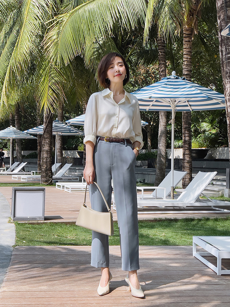 t恤|夏季,30岁、40岁这么穿搭才高级优雅?衬衫搭配半身裙,减龄洋气