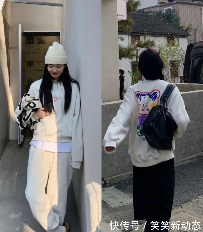 卫衣 18套休闲“卫衣”穿搭,追求简单大方,展现出清新自然的感觉