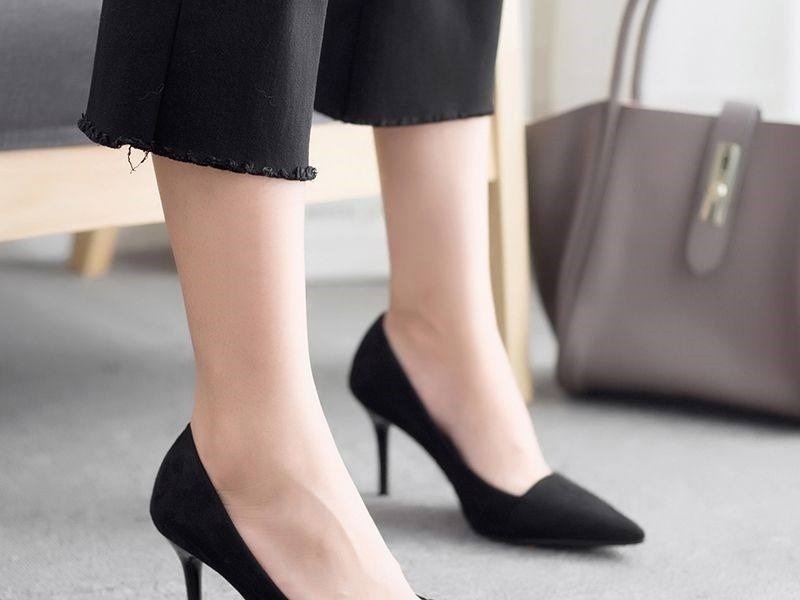 尖头 简单的高跟鞋时髦大气场,让你秒变大长腿