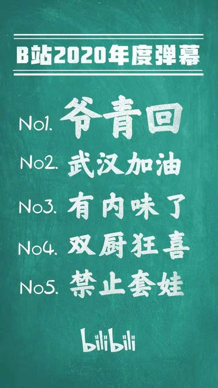 排行|B站年度弹幕排行出炉，“爷青回”以压倒性优势拔得头筹！