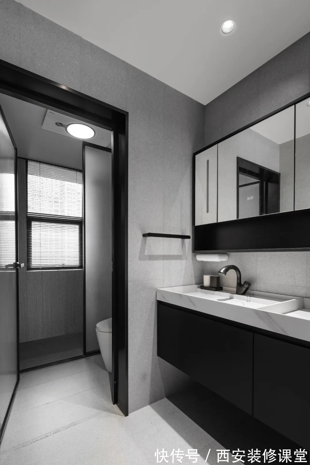 改造|110㎡三房二手房改造,黑白灰清爽简洁