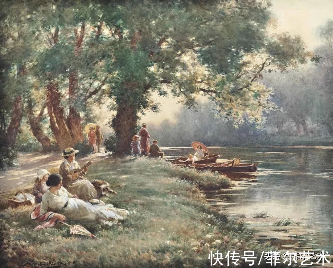 爱丁堡|英国画家布莱洛克油画里的乡村生活，田园诗一般的美