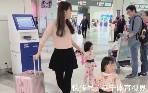 上辈子|辣妈带三胞胎“走机场”火了,上辈子怕是拯救了银河系?