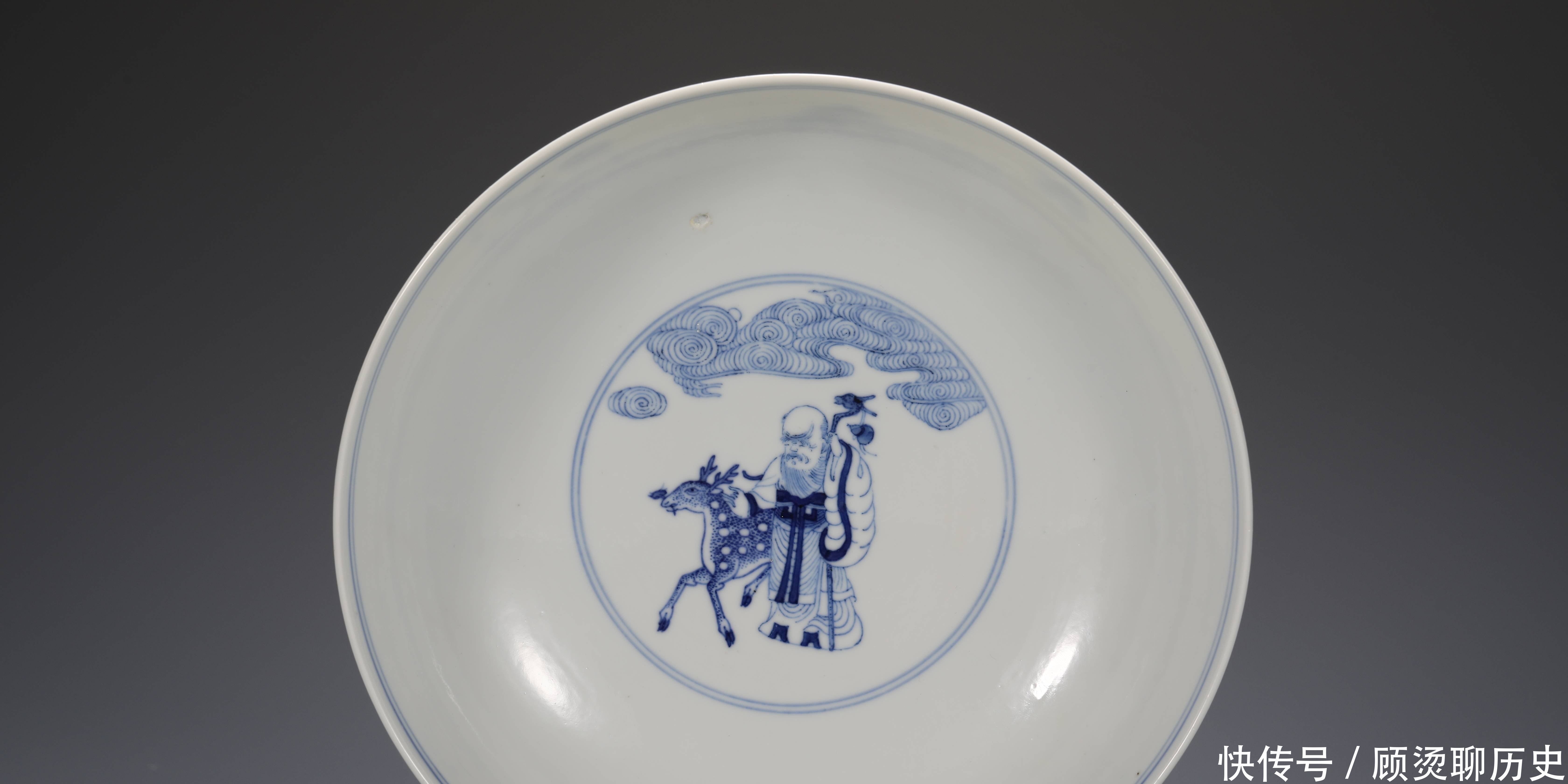 光绪|光绪 青花八仙祝寿纹大碗