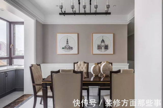 大理石|180平美式四居室,电视墙用大理石简约而不简单很高级