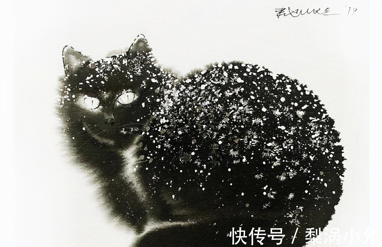 动物&水墨是中国传统绘画,老外用它画动物——别说另有一番意境