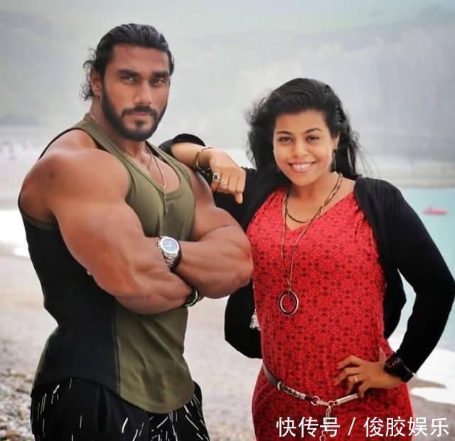 健美运动员|他是印度最强健美运动员,6次获印度先生称号,妻子非常爱他!