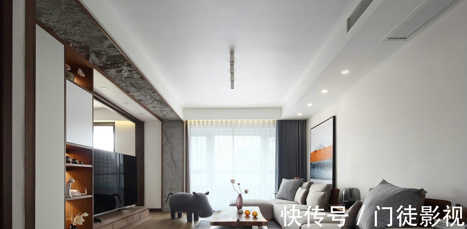 简约风|138㎡现代简约风，装下来花费20W，电视墙设计堪称一绝