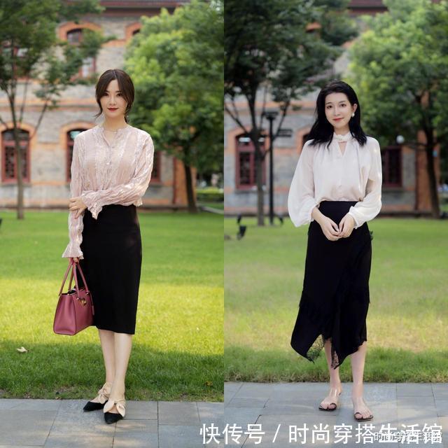 温差|早晚温差过大?试试今年流行“长袖衬衫+半裙”,优雅高级又耐看