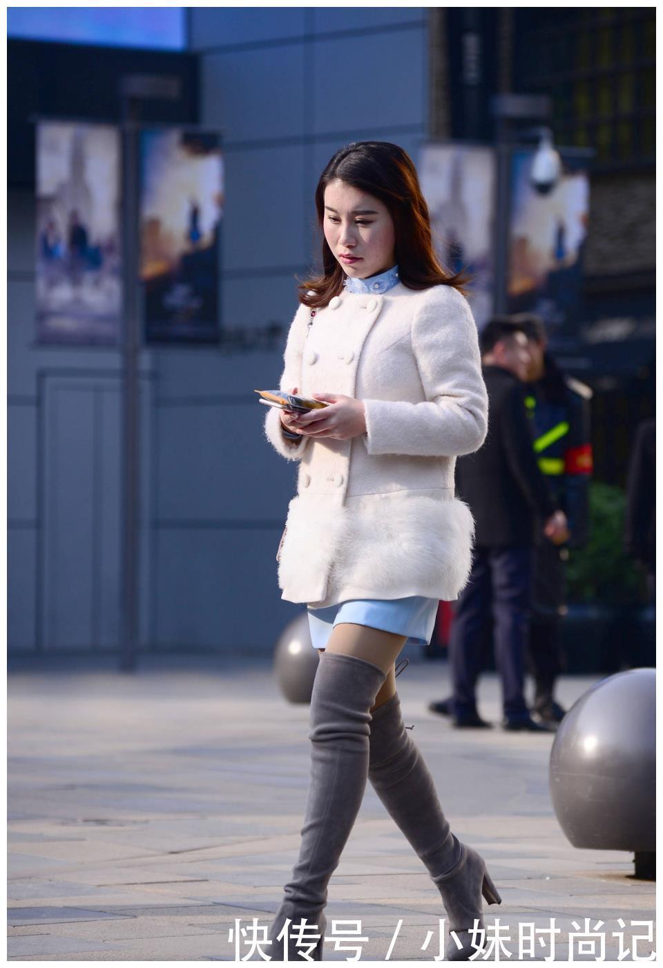 初冬|初冬时节,穿着高跟过膝靴,提升气质穿出精致感