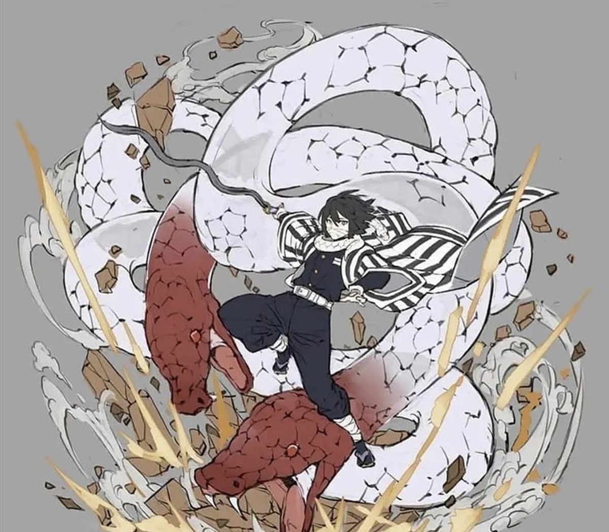 无限列车|《鬼灭之刃》人物开大招,动画效果十足是这部动漫成功的重要原因